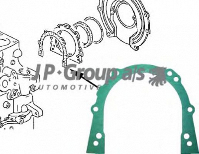 JP GROUP 1119100100 -  Прокладка, крышка картера (блок-картер двигателя)